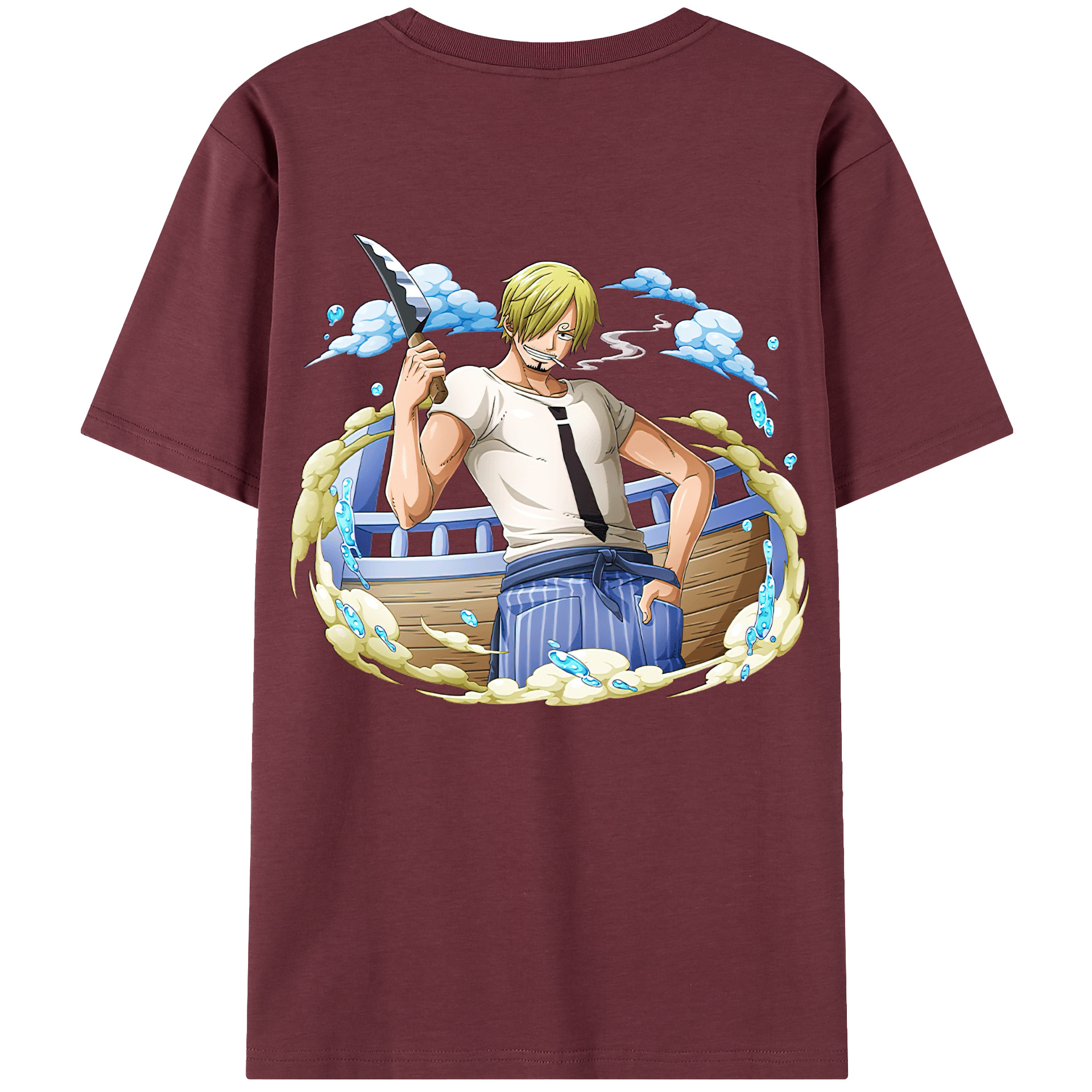 ワンピース サンジ ONE PIECE Sanji 綿100％半袖Tシャツ（背面プリント）